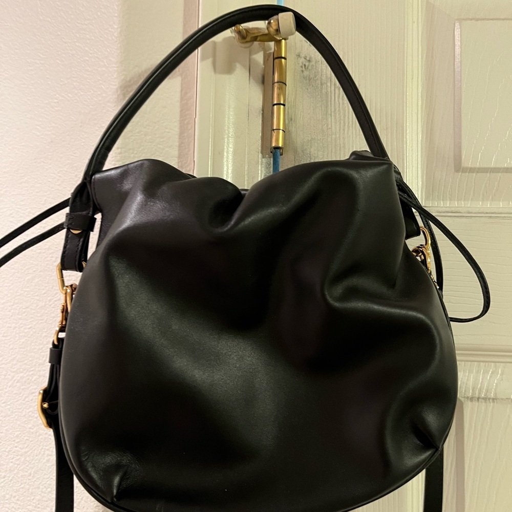 Chic Black Leather Satchel